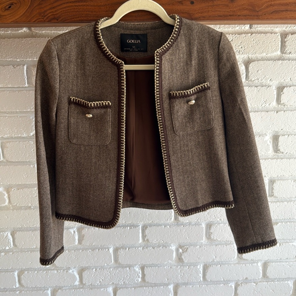 Goelia Cropped Brown Jacket